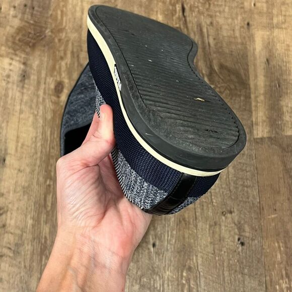 Prada St. Tropez Slip On Twill Loafers Men's 9 Heathered Blue 4D3996 *No Insole - Picture 12 of 15